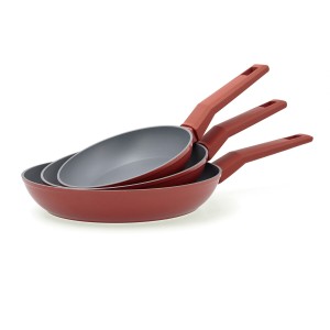 Set of pans Bidasoa Zocco Grey Terracotta Metal 3 Pieces