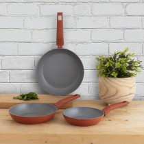 Set of pans Bidasoa Zocco Grey Terracotta Metal 3 Pieces