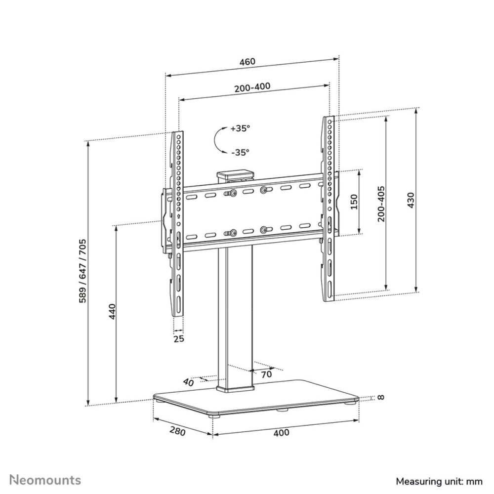 Bildschirm-Träger für den Tisch Neomounts DS45-430BL14 32"