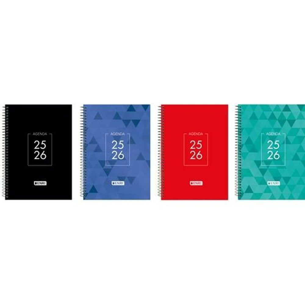 Agenda ENRI IDENTITY 1/4 15 x 21 cm 2025-2026 (4 Unités)