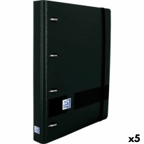 Ringbuch Oxford LIVE&GO Schwarz A5+ (5 Stück)