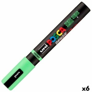 Marqueur BRUSH POSCA PC-5BR Vert clair (6 Unités)