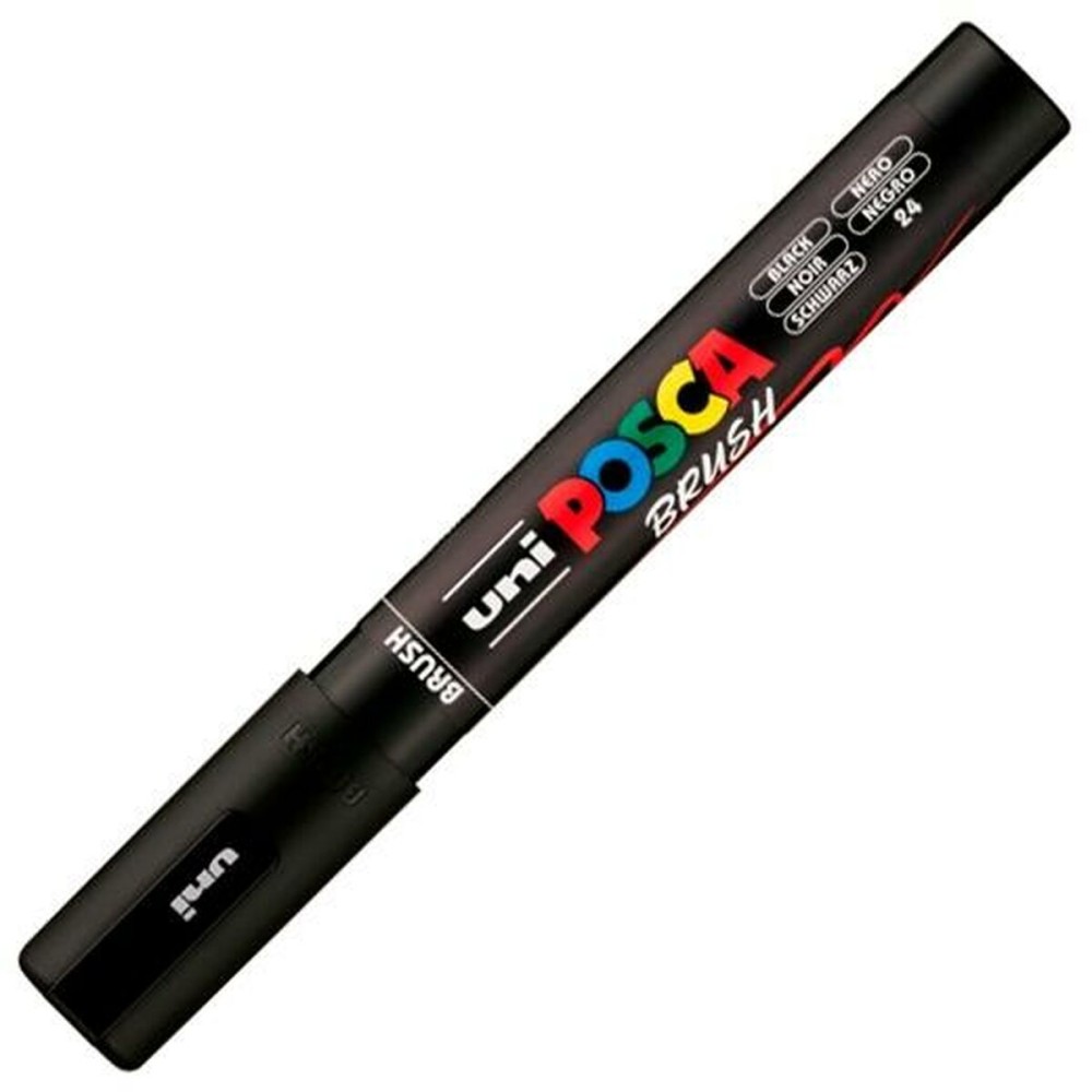 Marqueur BRUSH POSCA PC-5BR Noir (6 Unités)
