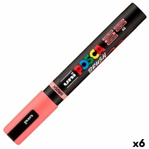 Marqueur BRUSH POSCA PC-5BR Corail (6 Unités)