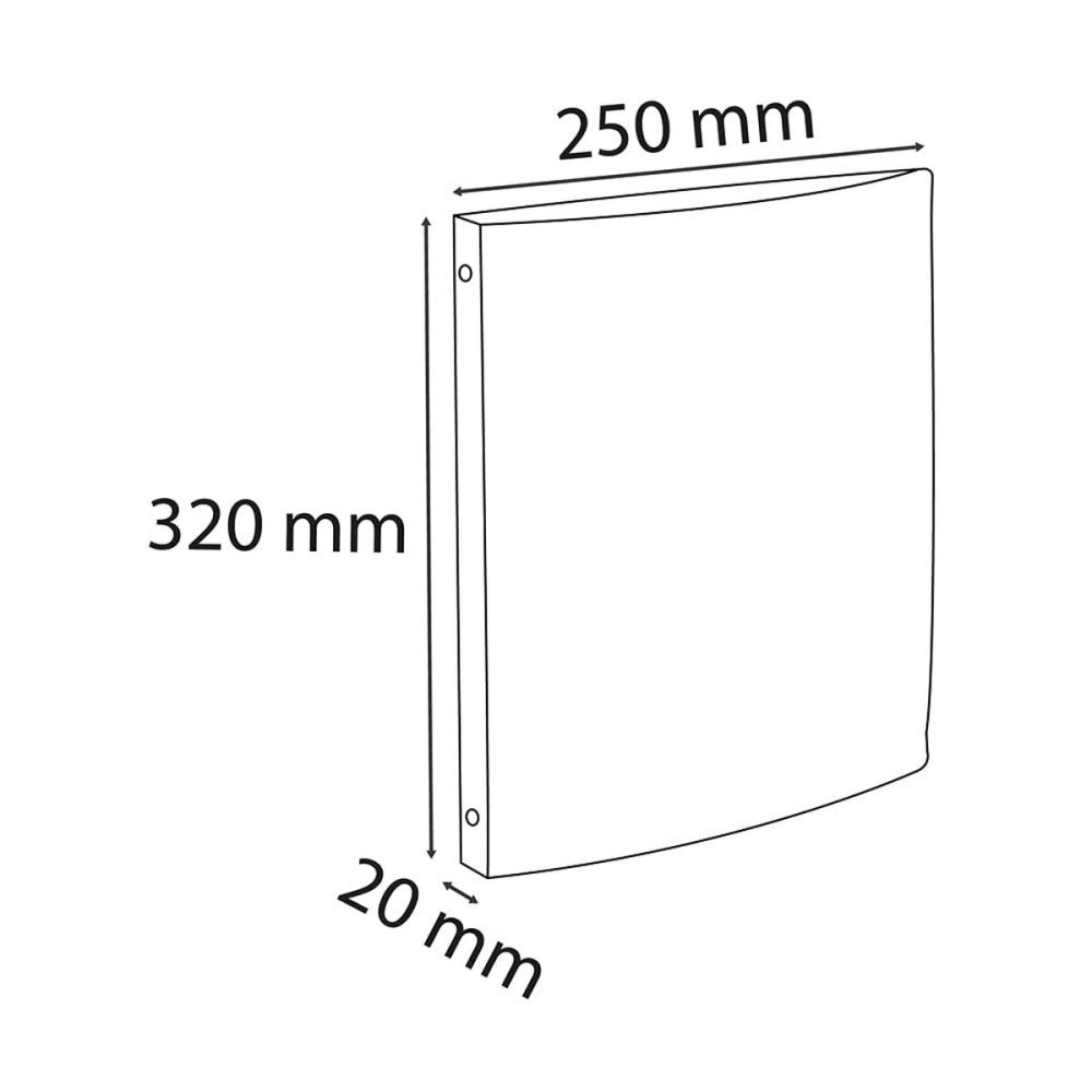Reliure à anneaux Exacompta Noir A4 (20 Unités) (4 Unités)