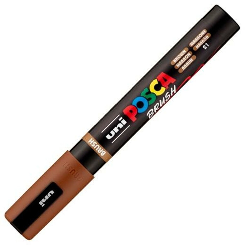 Marqueur BRUSH POSCA PC-5BR Marron (6 Unités)
