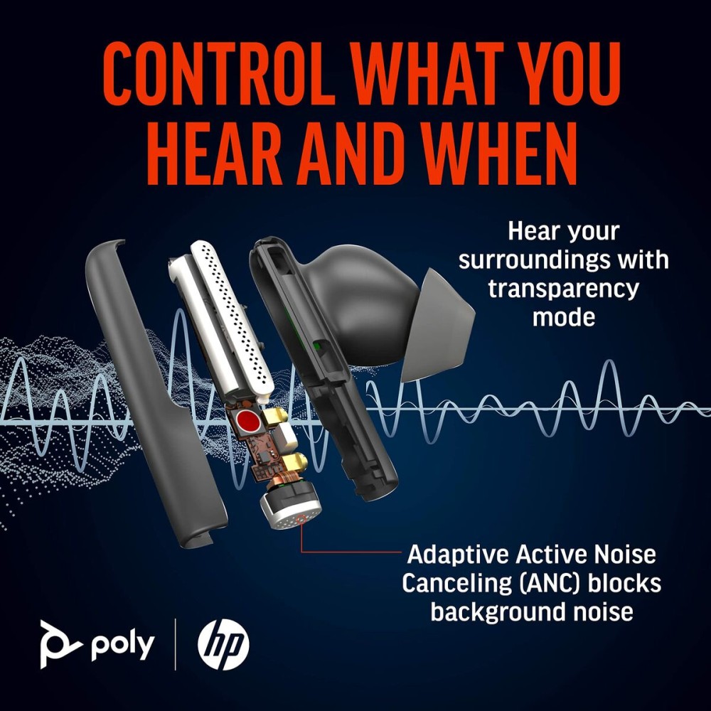 Casque Poly 7Y8M0AA Noir