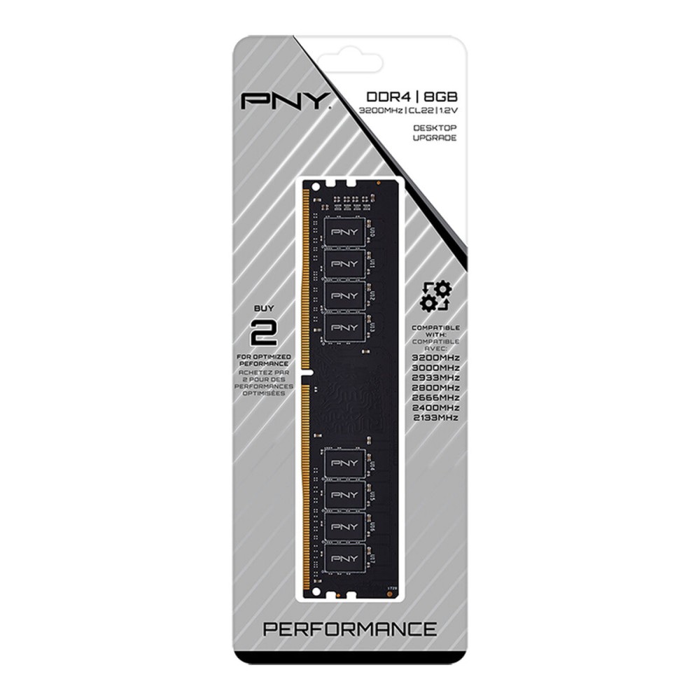 Mémoire RAM PNY MD8GSD43200-TB 8 GB DDR4 3200 MHz CL22