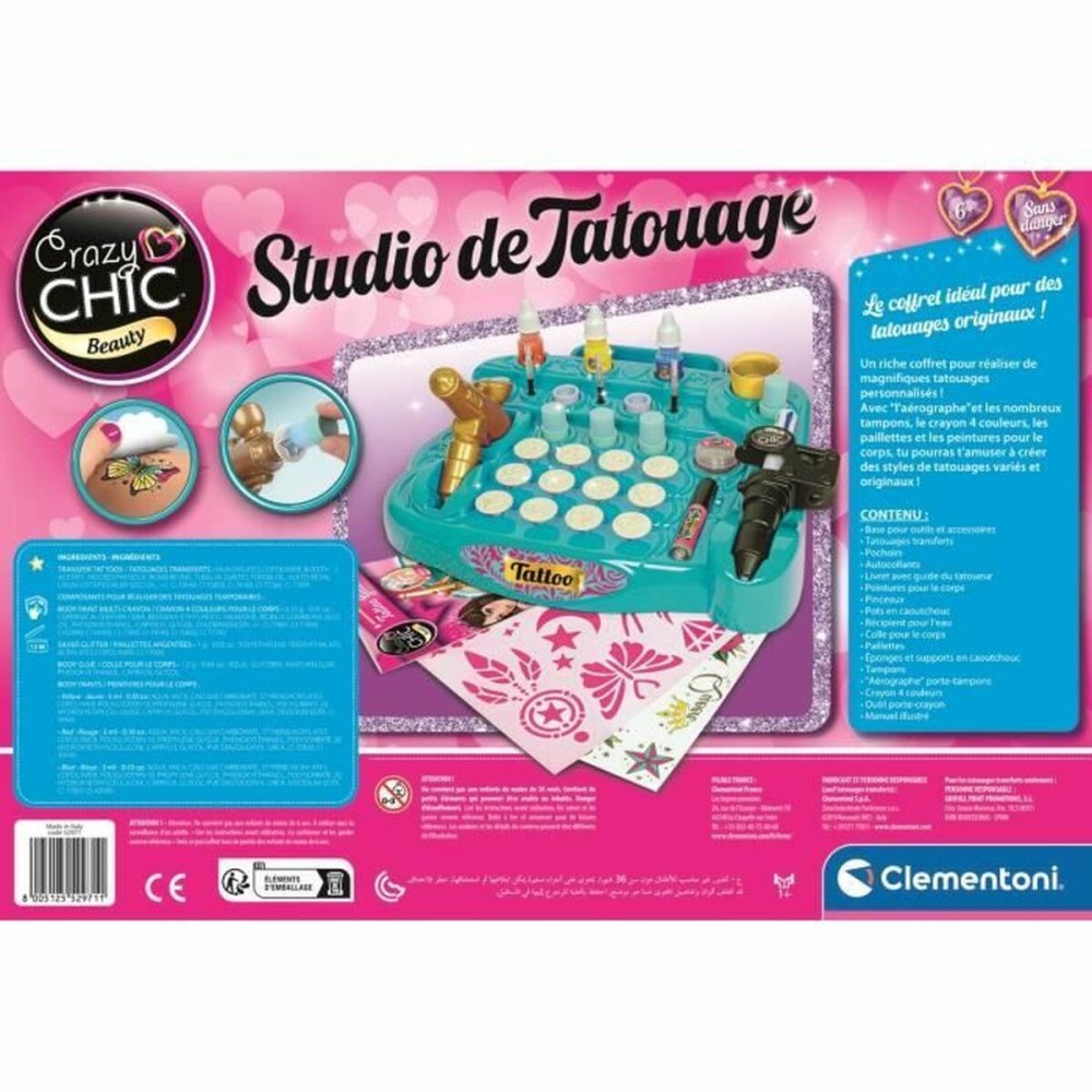 Craft Game Clementoni Studio Temporary Tattoos
