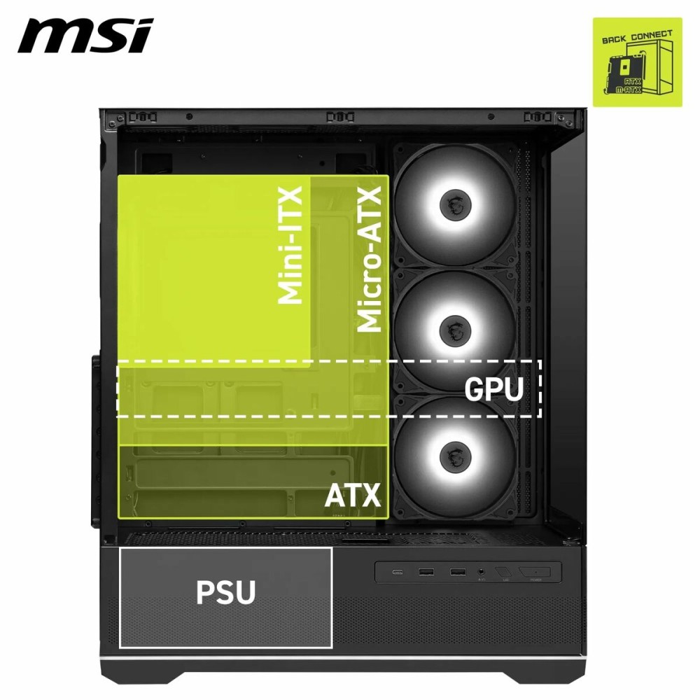 ATX Semi-Tower Gehäuse MSI 306-7G28R21-JA4 Schwarz