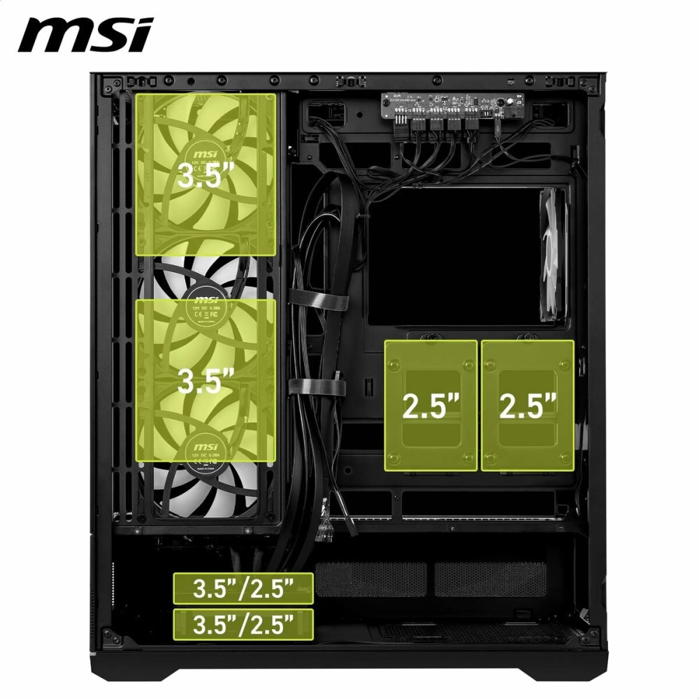 ATX Semi-Tower Gehäuse MSI 306-7G28R21-JA4 Schwarz