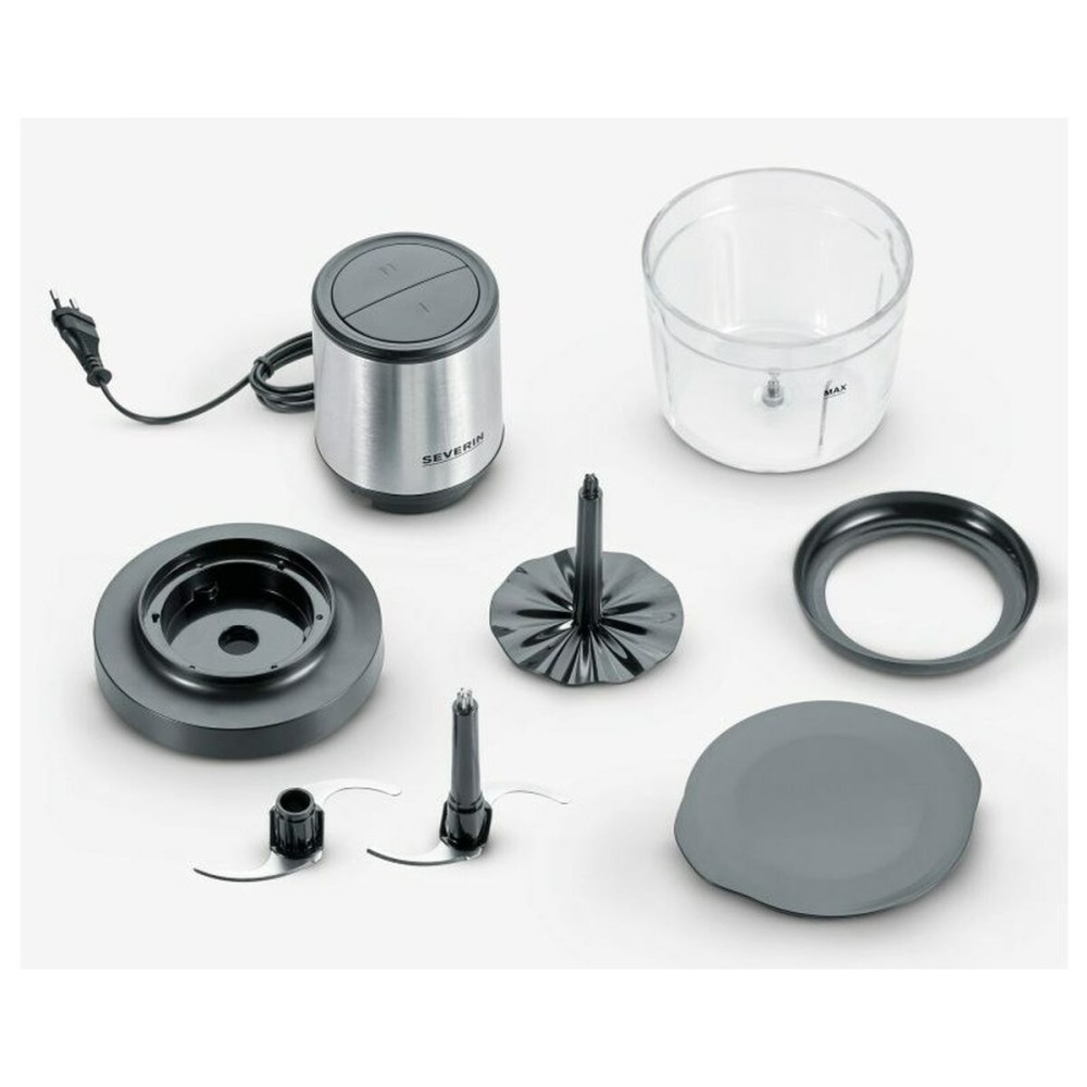 batteur hachoir Severin KM 3867 Noir Argenté Plastique 400 W 1 L