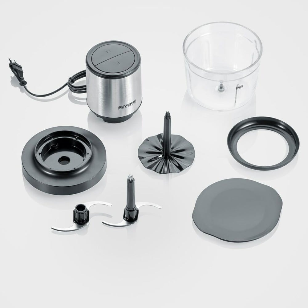 batteur hachoir Severin KM 3867 Noir Argenté Plastique 400 W 1 L