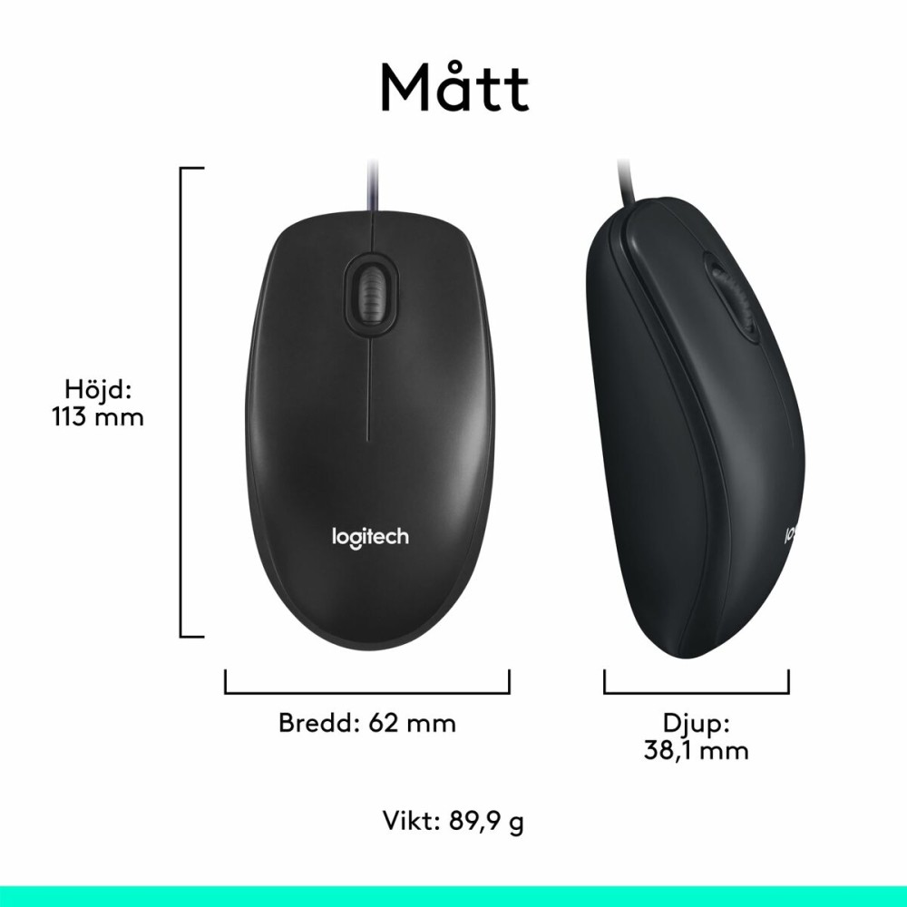 Mouse Logitech 910-006652 Schwarz 1000 dpi