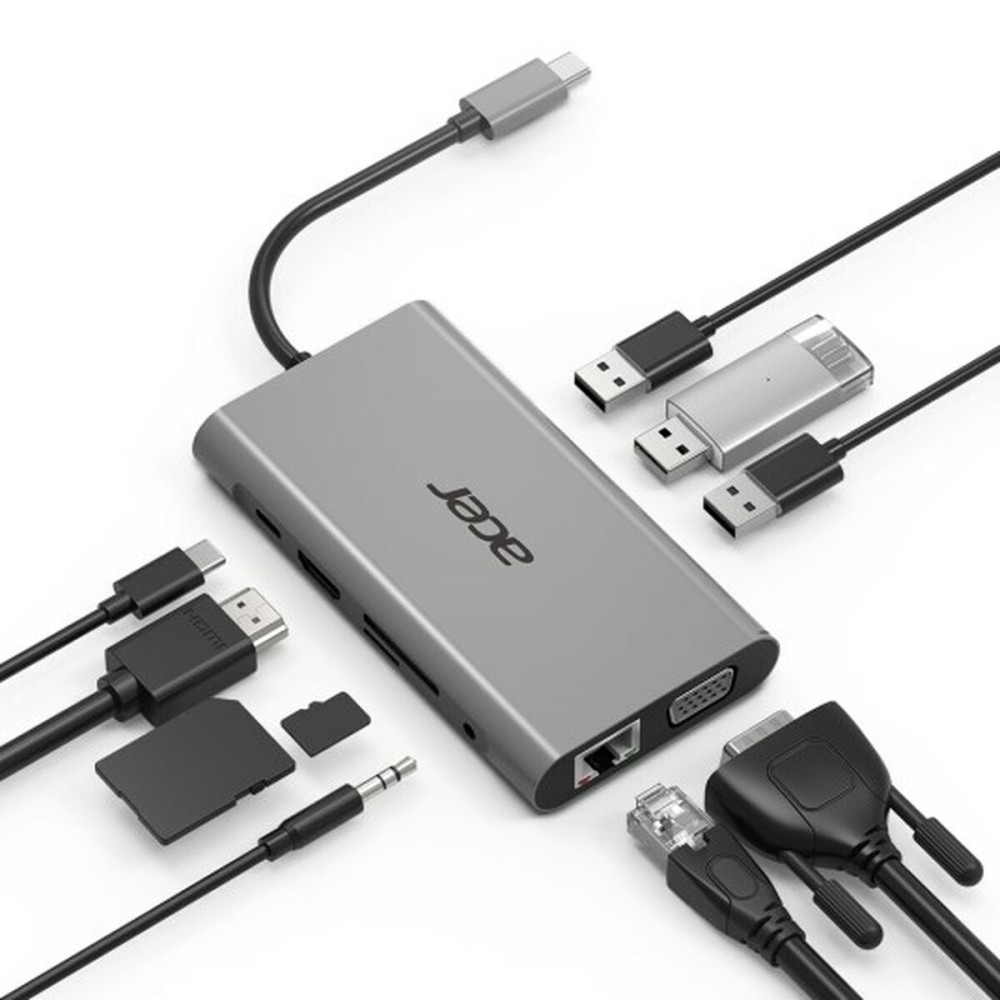 Hub USB Acer HP.DSCAB.002 Silberfarben
