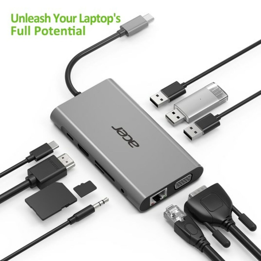 Hub USB Acer HP.DSCAB.002 Silberfarben