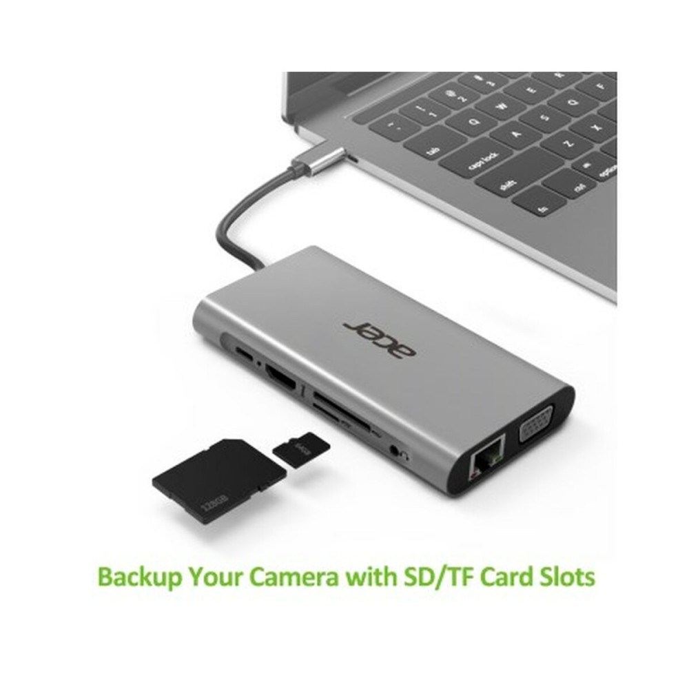 Hub USB Acer HP.DSCAB.002 Silberfarben