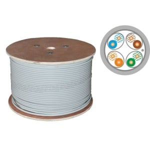Câble Réseau Rigide FTP 6ème Catégorie Alantec KIFF6ALSOH500D Gris 500 m