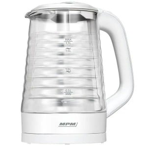 Bouilloire Mpm MCZ-124 Blanc verre 2200 W 1,7 L