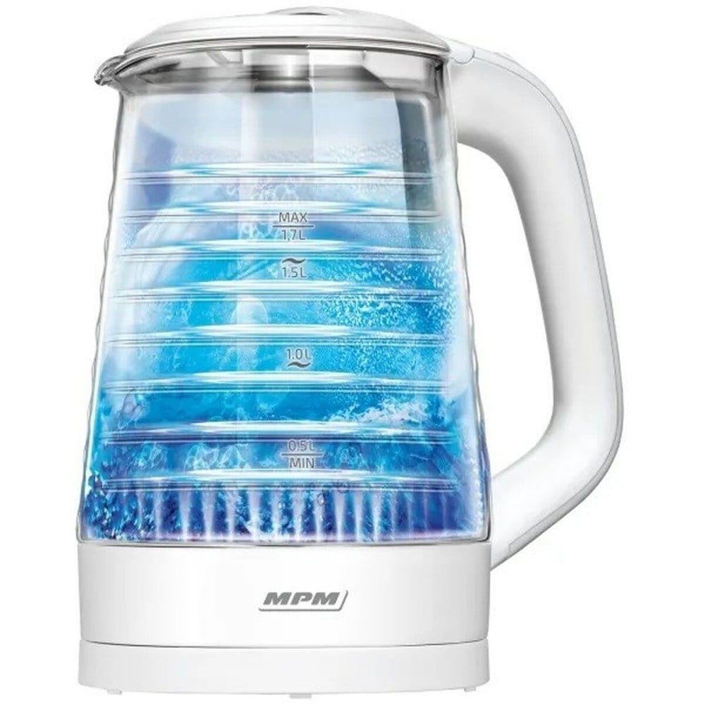 Bouilloire Mpm MCZ-124 Blanc verre 2200 W 1,7 L