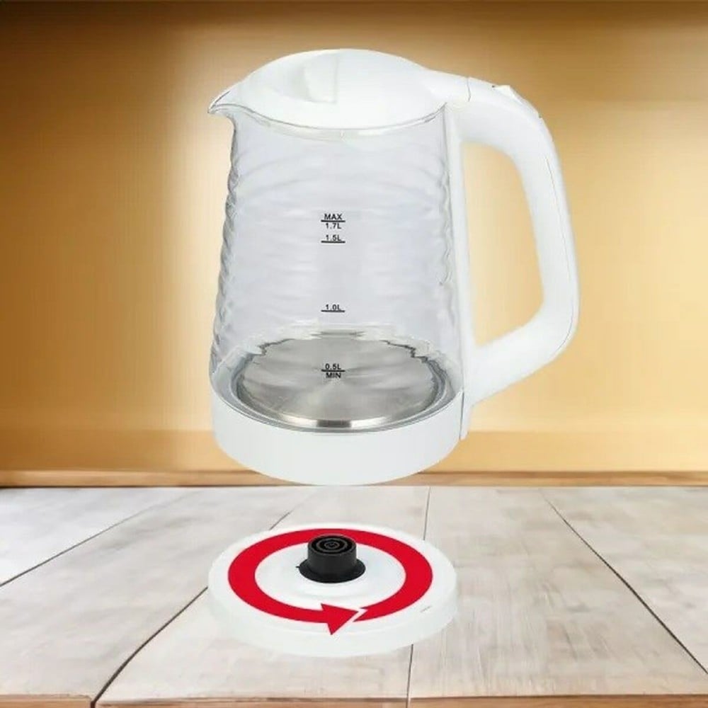 Bouilloire Mpm MCZ-124 Blanc verre 2200 W 1,7 L