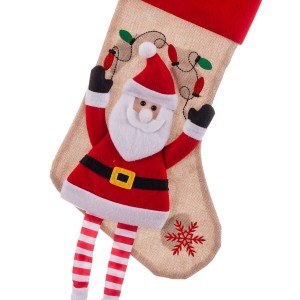 Christmas Stocking Multicolour Fabric Father Christmas 47 x 28 x 28 cm