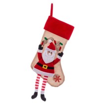 Christmas Stocking Multicolour Fabric Father Christmas 47 x 28 x 28 cm