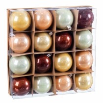 Boules de Noël Multicouleur Plastique 6 x 6 x 6 cm (16 Unités)