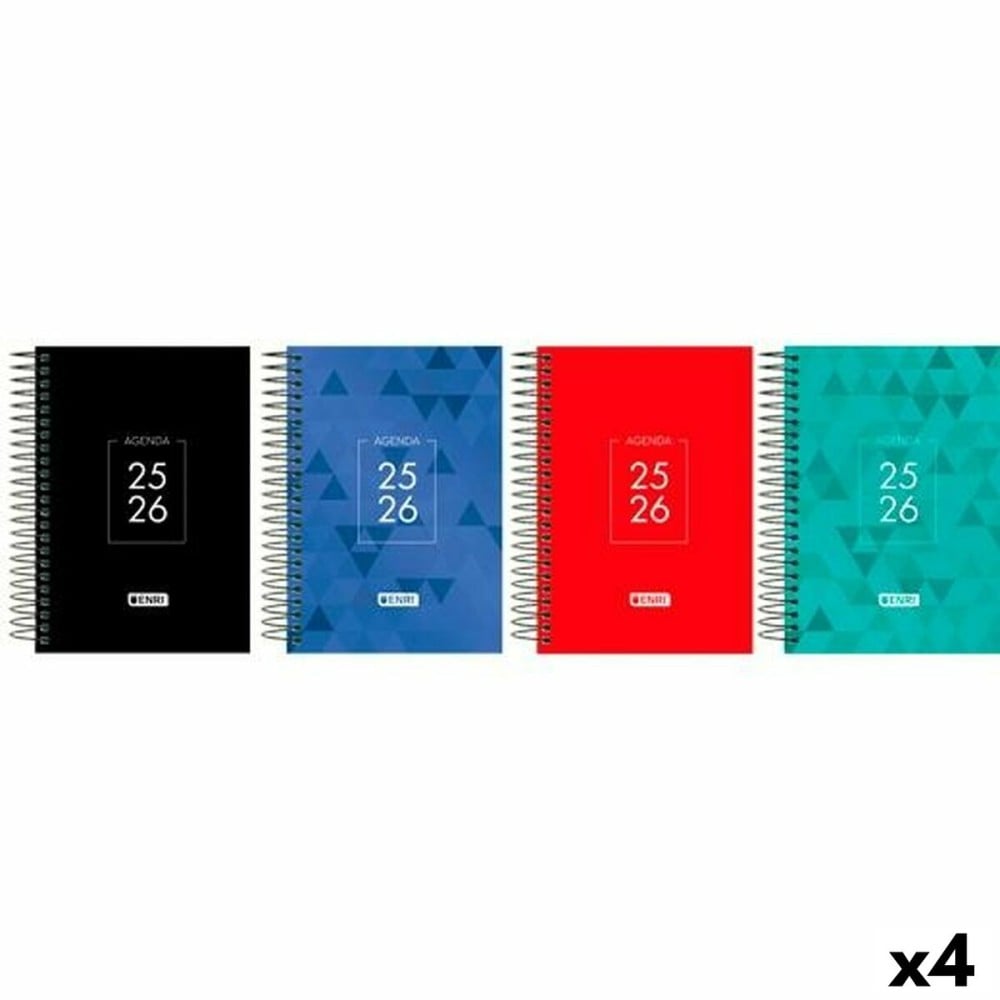 Agenda ENRI IDENTITY 1/4 15 x 21 cm 2025-2026 (4 Unités)