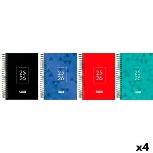 Agenda ENRI IDENTITY 1/4 15 x 21 cm 2025-2026 (4 Unités)