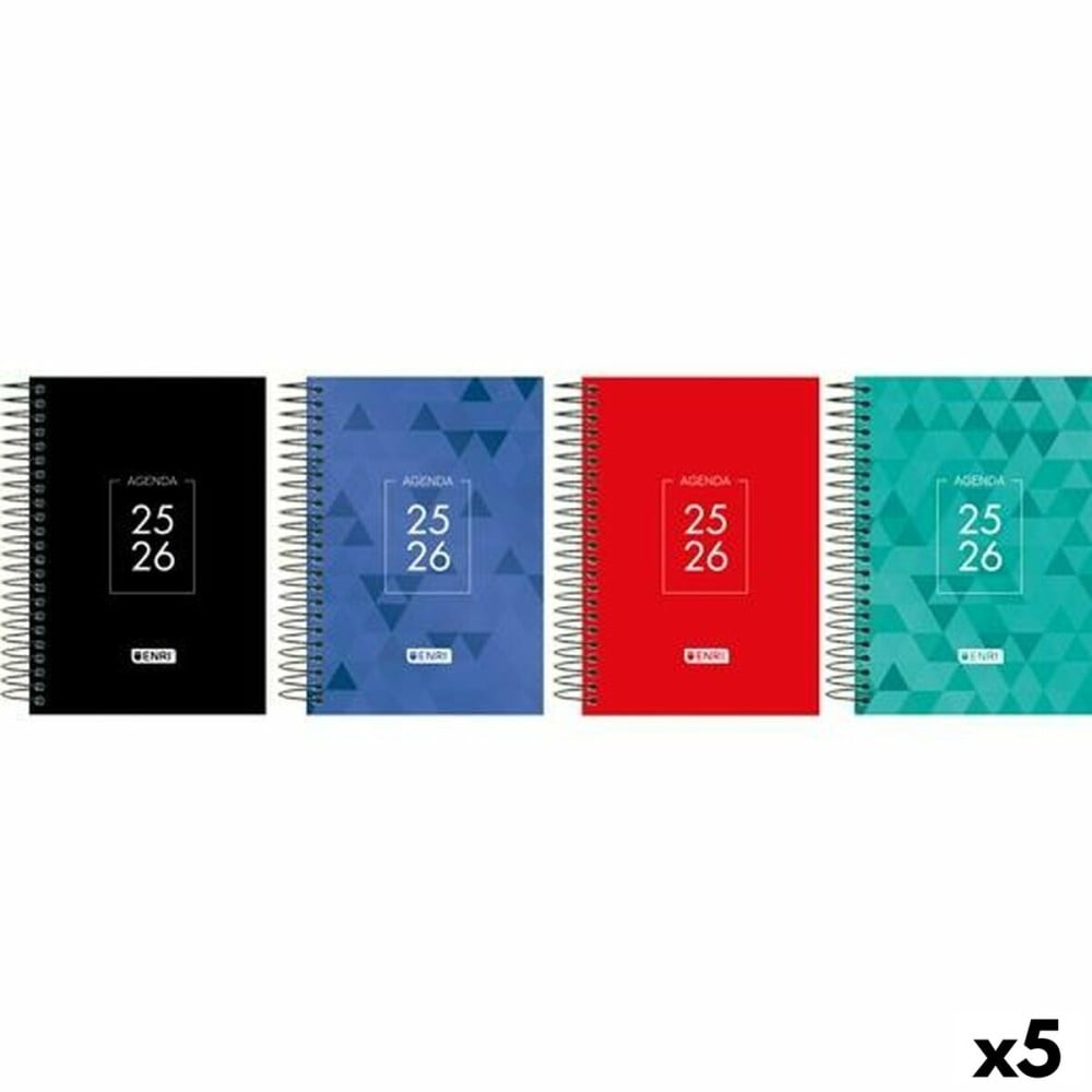 Agenda ENRI IDENTITY 1/8 12 x 18 cm 2025-2026 (5 Unités)