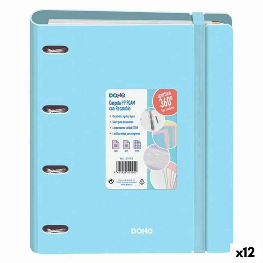 Ringbuch DOHE Pastellblau A4 (12 Stück)