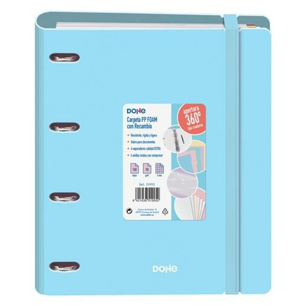 Ringbuch DOHE Pastellblau A4 (12 Stück)
