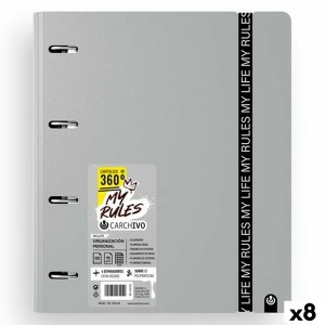 Ringbuch Carchivo CARPEBLOCK 360 MY RULES Grau A4 (8 Stück)