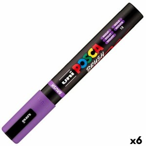 Marqueur BRUSH POSCA PC-5BR Violet (6 Unités)