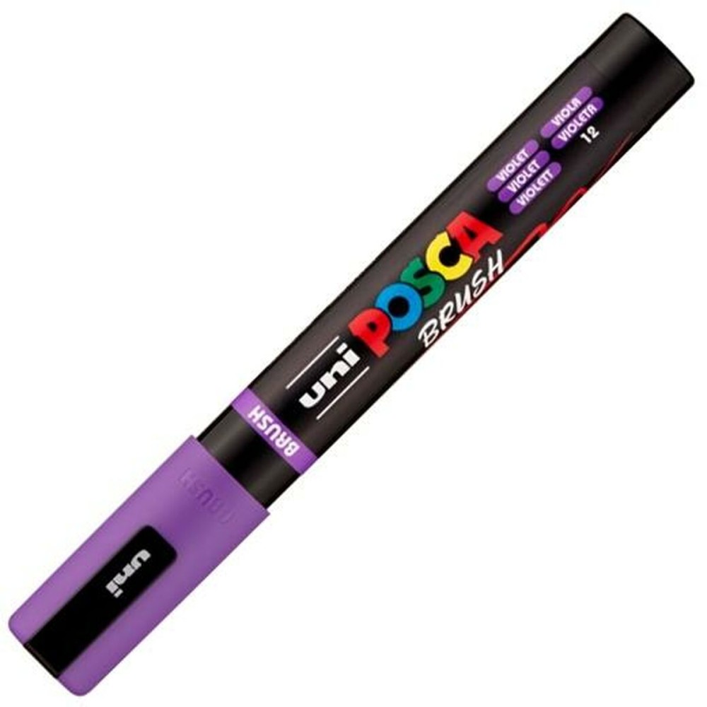 Marqueur BRUSH POSCA PC-5BR Violet (6 Unités)