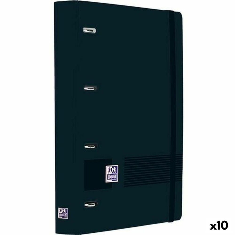 Reliure à anneaux Oxford LIVE&GO Noir A4+ (10 Unités)