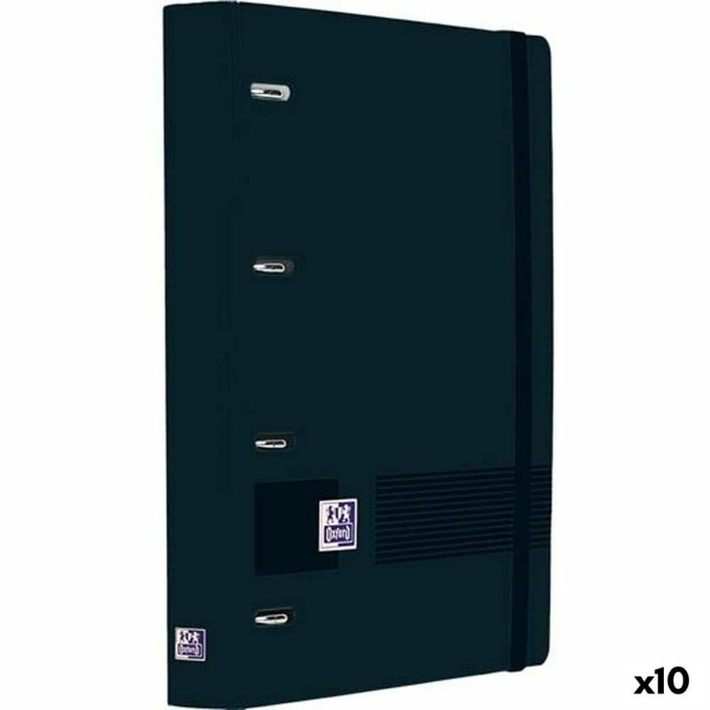 Ringbuch Oxford LIVE&GO Schwarz A4+ (10 Stück)