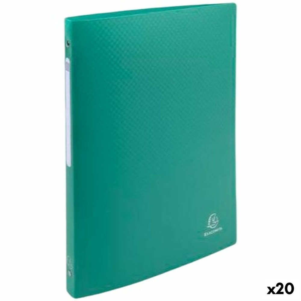 Reliure à anneaux Exacompta Vert foncé A4 (20 Unités)