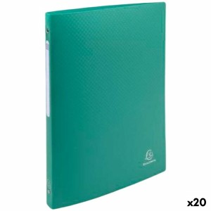 Reliure à anneaux Exacompta Vert foncé A4 (20 Unités)