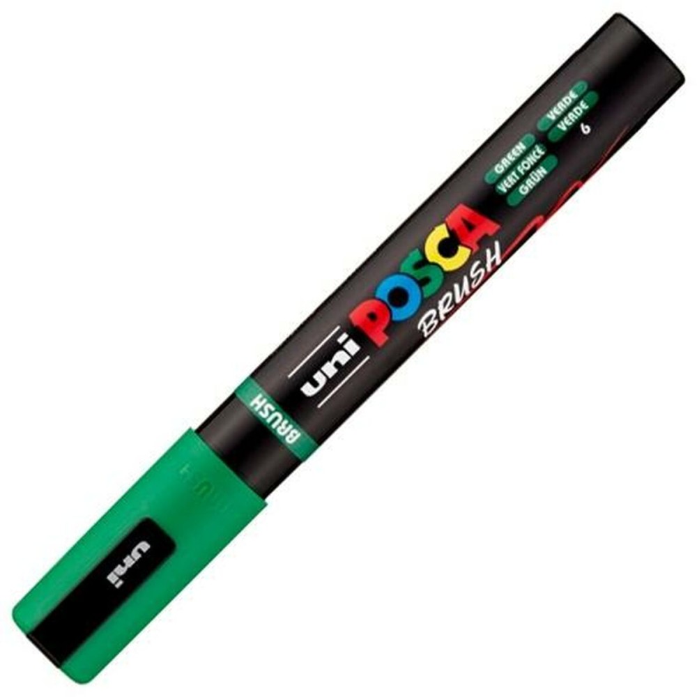 Marqueur BRUSH POSCA PC-5BR Vert (6 Unités)