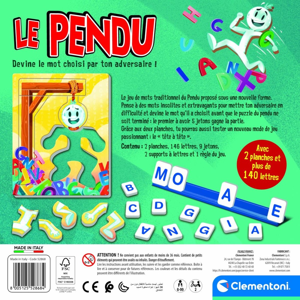 Jeu de société Clementoni Le pendu