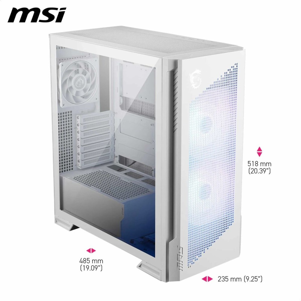 Boîtier ATX semi-tour MSI 306-7G27W21-JA4 Blanc