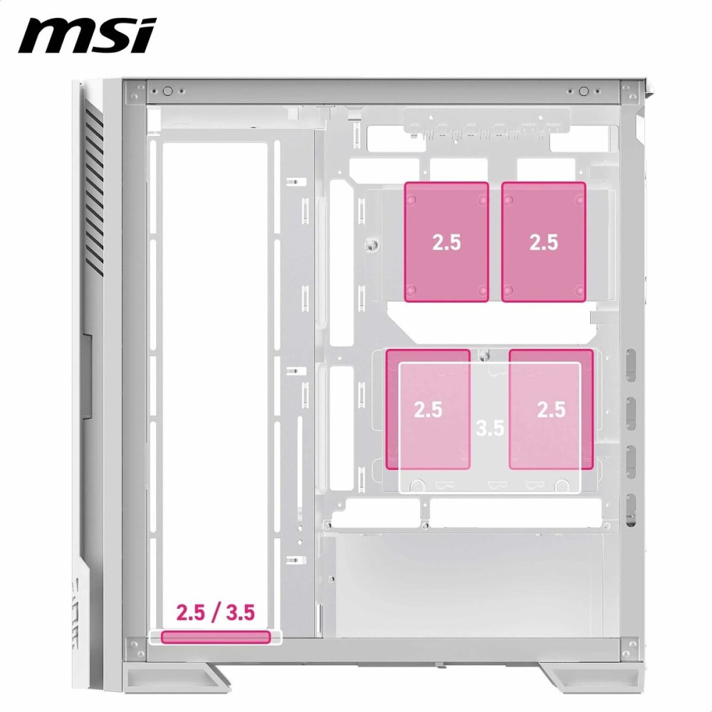 Boîtier ATX semi-tour MSI 306-7G27W21-JA4 Blanc