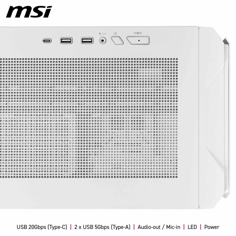 Boîtier ATX semi-tour MSI 306-7G27W21-JA4 Blanc