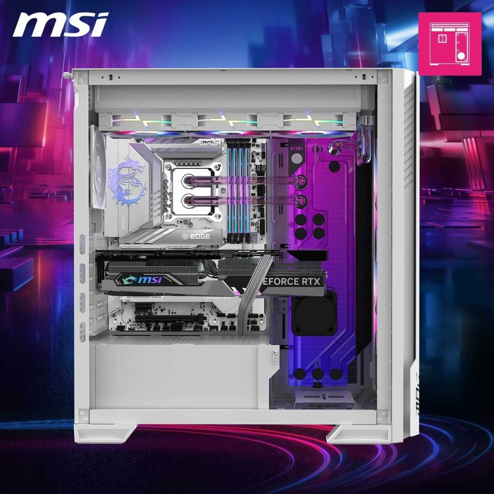 Boîtier ATX semi-tour MSI 306-7G27W21-JA4 Blanc