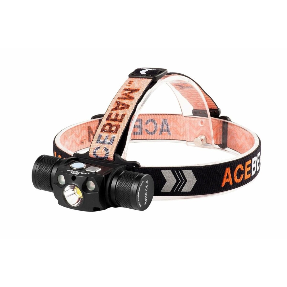 Lanterne LED pour la Tête Acebeam H30 R+CRI 6500K Noir Orange 4000 Lm