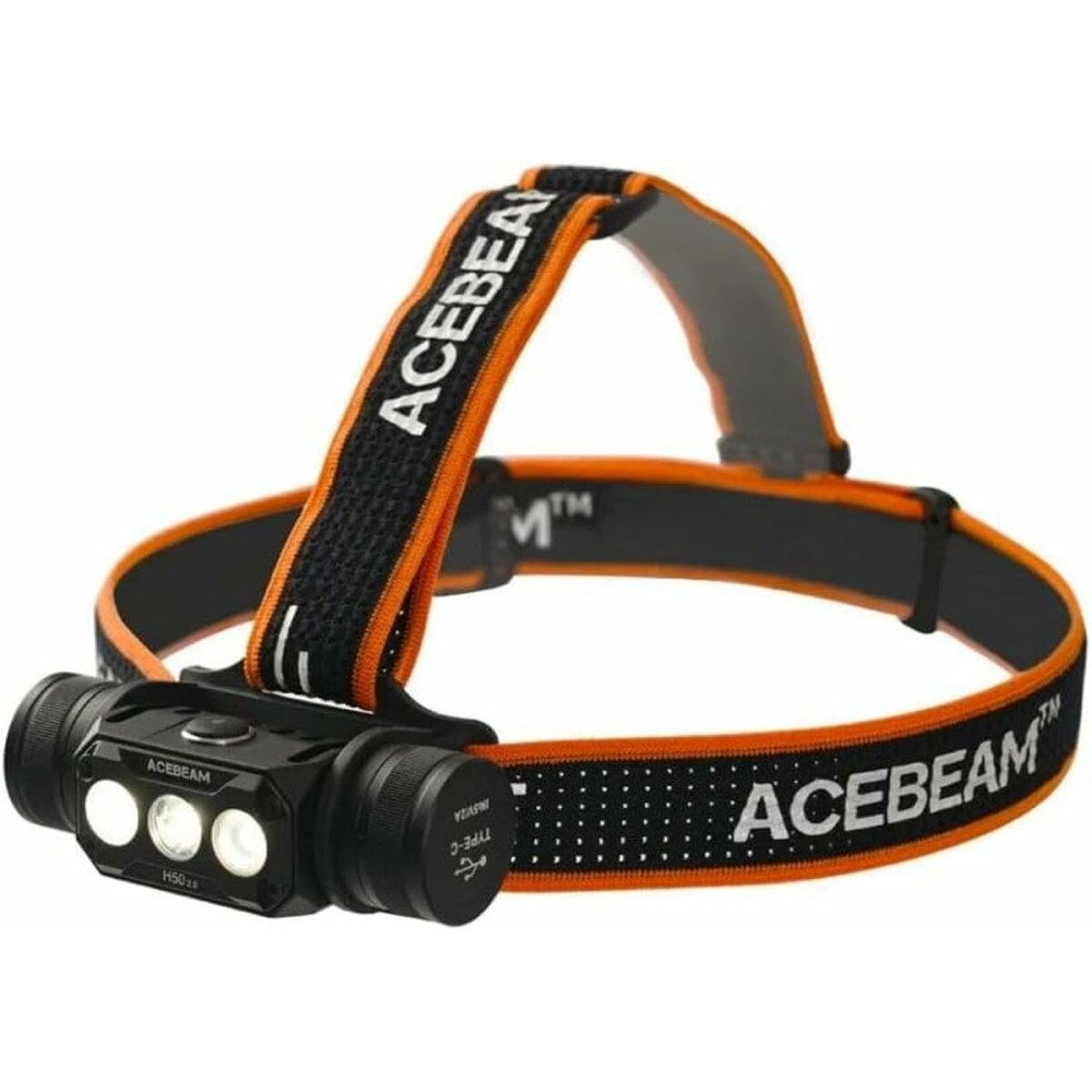 LED-Kopf-Taschenlampe Acebeam H50 2.0 Schwarz Orange