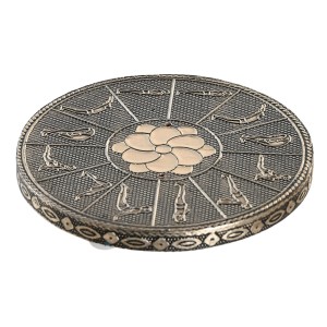 Brûleur d'huiles essentielles DKD Home Decor Bois Aluminium Indien 10 x 10 x 1 cm Encens