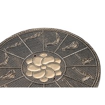 Brûleur d'huiles essentielles DKD Home Decor Bois Aluminium Indien 10 x 10 x 1 cm Encens